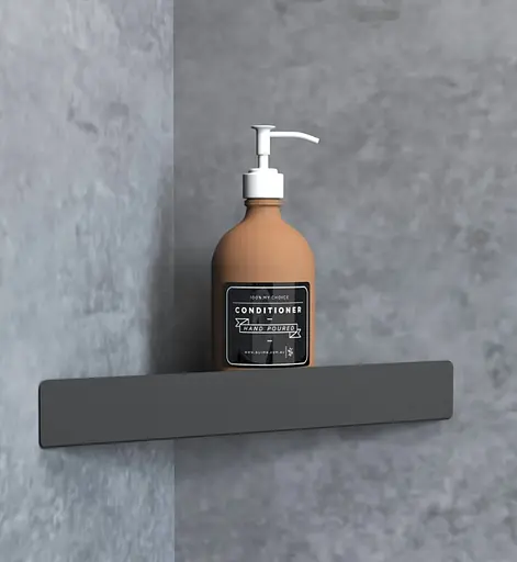 Угловая полка для ванны Rea SF07 28 black matt REA-06012, Черный матовый - фото 2