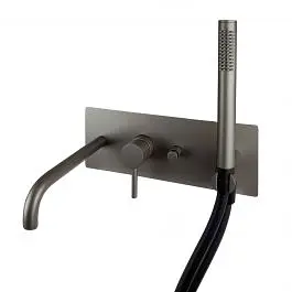 Смеситель для ванны Paffoni Light mercury grey LIG001MG, Серый - фото 1