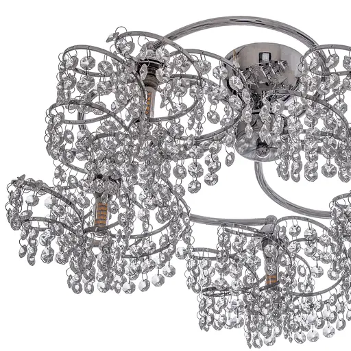 Люстра потолочная Brille галогенная хрустальная G9 40W CH (BR-01 310S/5) - фото 3