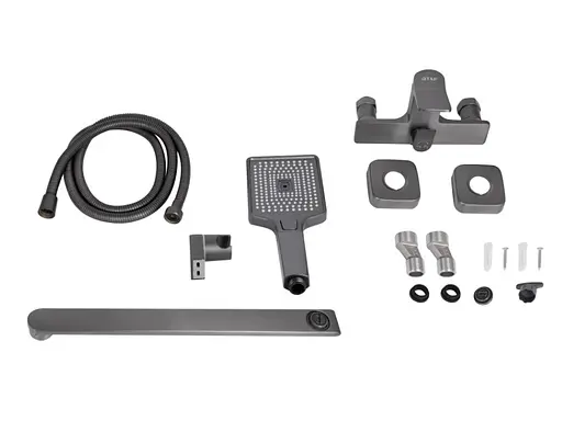 Смеситель для ванной Qtap Presto с душевым гарнитуром Graphite QTPRE2601GRP45583 - фото 7