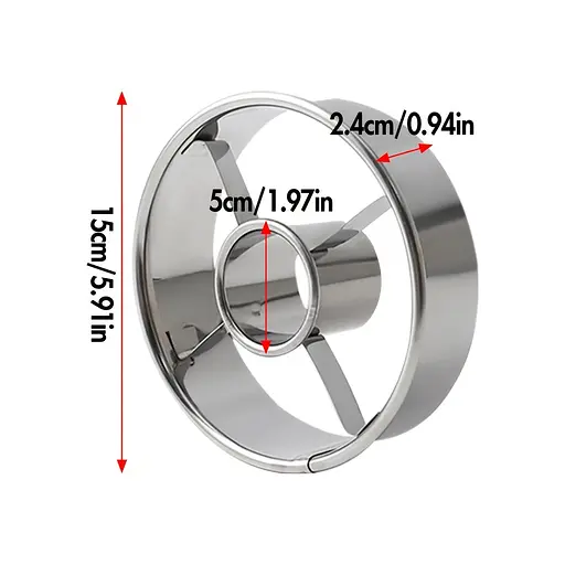 Форма-кільце для пончиків та донатів з нержавіючої сталі Ø 15 см, Kitchen Master 87341 - фото 3