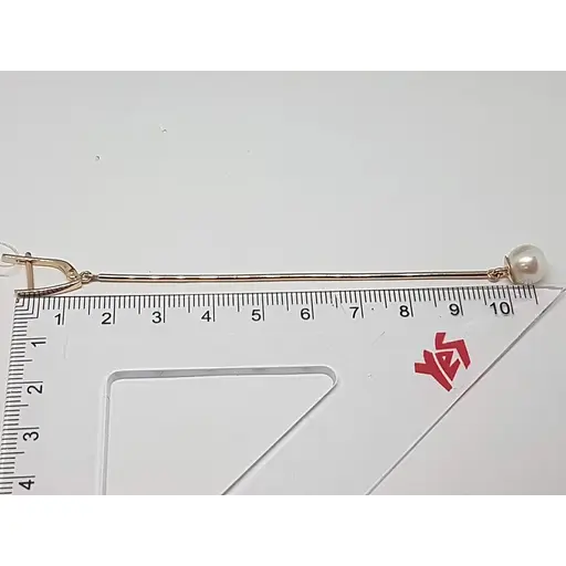 Золотые серьги Империя золота с жемчугом. СВ273И - фото 2