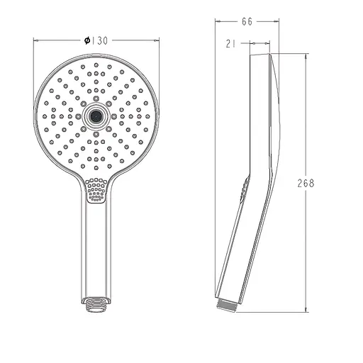 Ручний душ Koer KP-0411-01 3 функції KR5415, Хром - фото 3