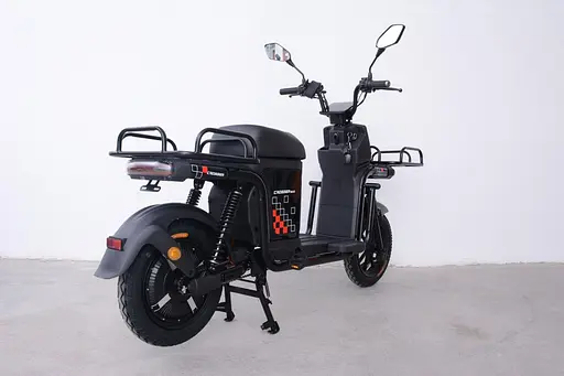 Электроскутер Грузовой с двумя большими багажниками Crosser MAX PRO (1200W 72V 24Ah) Черный - фото 3