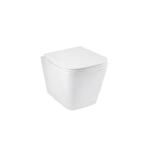 Унитаз подвесной Kroner Eifel WHI493436 RIMLESS безободковый с сиденьем Slim Duroplast / Soft-close / Quick relase (KE493436WHIR), Белый - фото 1