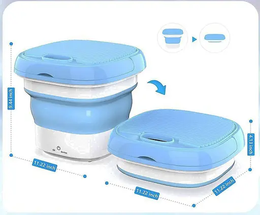 Складна силіконова міні пральна машина Maxtop MP-2690 переносна похідна портативна - фото 6