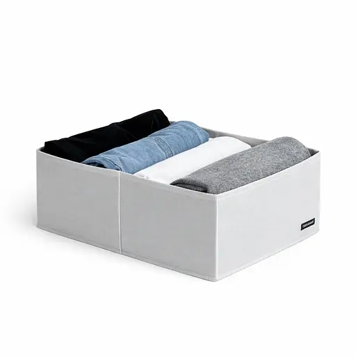 Короб  ORGANIZE  для вертикального зберігання на два відділи (білий) - фото 6