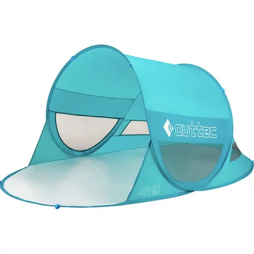 Саморазворачивающаяся палатка-тент Outtec с окошком бирюзовый - фото 2