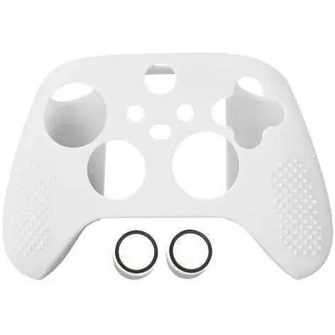 Силиконовый чехол + накладки на стики для джойстика Xbox Series S, X (White)