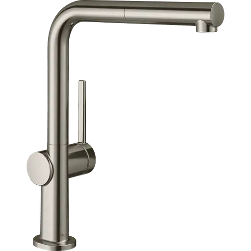 Смеситель для кухни Hansgrohe Talis M54 270 2jet с вытяжным изливом стальной 72808800 Нержавеющая сталь - фото 1