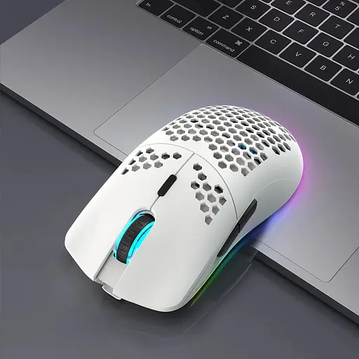 Компьютерная мышь HYSJ Т66 беспроводная с аккумулятором и подсветкой 2,4G White - фото 8