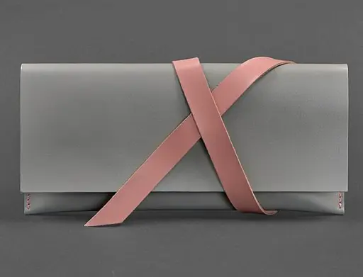 Кожаный женский тревел-кейс Voyager 1.0 Серый с розовым - фото 1