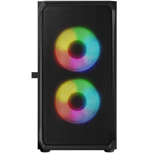 Корпус LogicConcept PORTOS MESH+GLASS ARGB fans 3x120mm BLACK без БП mATX - фото 3