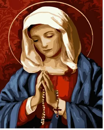 Набір для розпису по номерах Діва Марія, Strateg, 30x40 см, SS6746