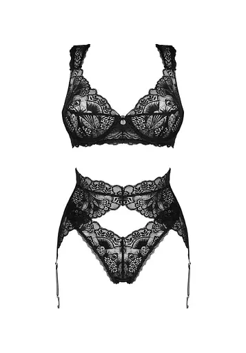 Комплект білизни Obsessive Donna Dream XL/2XL чорний - фото 5