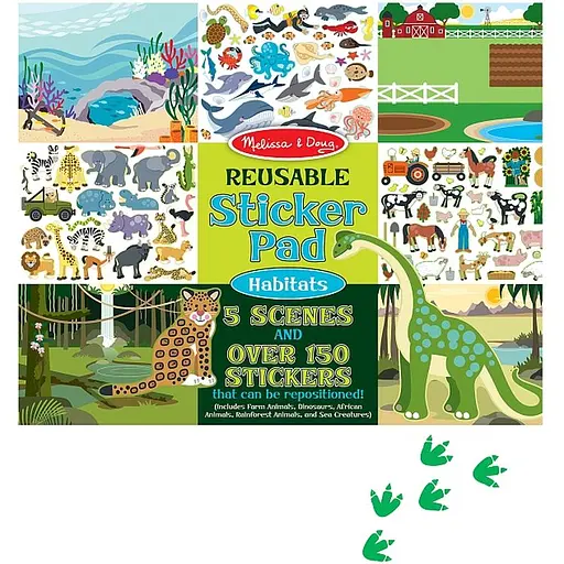 Набір наліпок Melissa & Doug Місця існування тварин багаторазові (MD14196) - фото 2