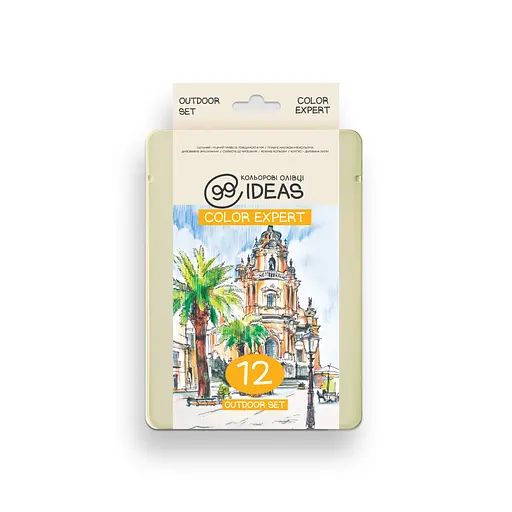 Набор цветных карандашей 99IDEAS "Color Expert" 12 цв., Outdoor Set, металл. коробка, 99CE-12OUT