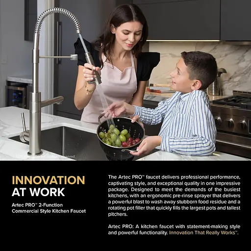 Змішувач для кухні Kraus Artec Pro золото/графіт KPF-1603SBBG Золотий - фото 9