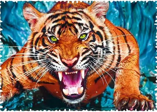 Пазл Trefl Crazy Shapes С глазу на глаз с тигром 600 эл. (11110) - фото 3