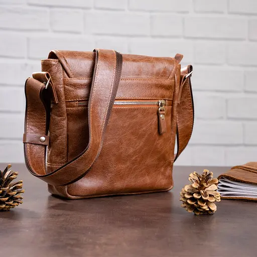 Чоловіча шкіряна сумка SHVIGEL 22х23х7 см sum0012628 - фото 4