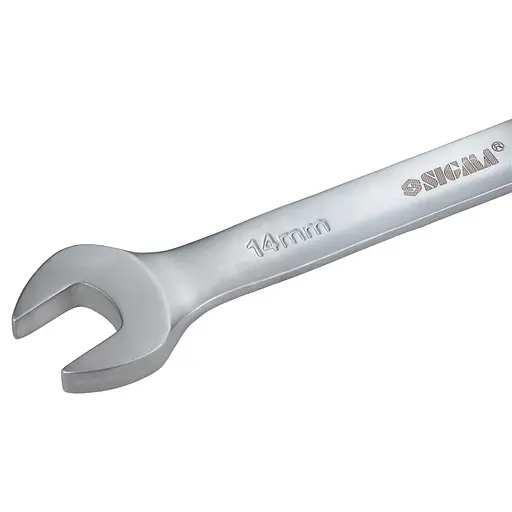 Ключ рожково-накидный Sigma с трещоткой 14 мм CrV satine (6022141) - фото 3