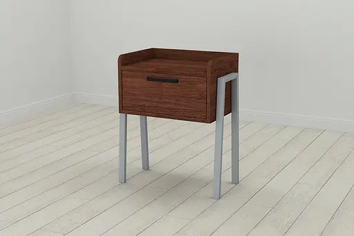 Тумба модульна Ferrum-decor Бетті 540x450x320 метал Сірий ДСП Венге 16 мм (FRD-105502)