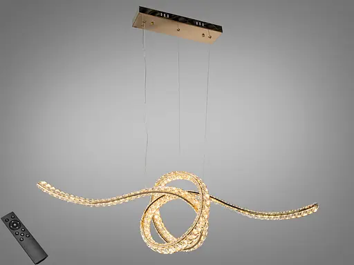Підвісна люстра LED Diasha золото 85 Вт пульт 15м² - фото 1