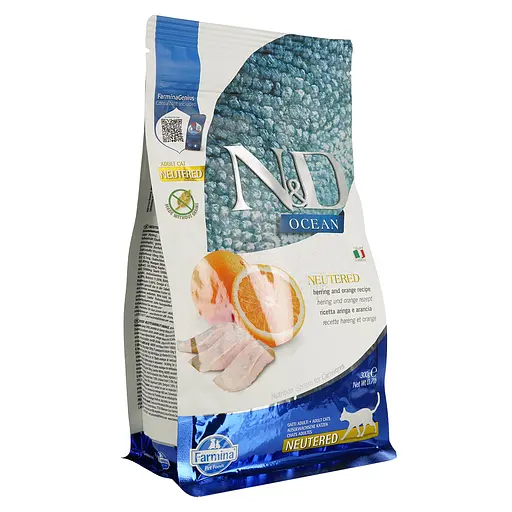 Сухой корм для кошек Farmina N&D Grain Free Ocean Sterilized с сельдью и апельсином 300 г - фото 3