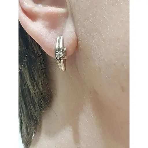 Золотые серьги с бриллиантами. 202248Б - фото 6