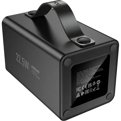 Зовнішній акумулятор Hoco Distant J138 60000mAh 22.5W Black [124994] - фото 3