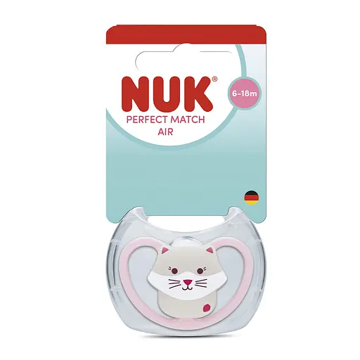 Пустушка Nuk Perfect Match Air силіконова розмір 2 6-18 міс. кішка (3954157) - фото 2