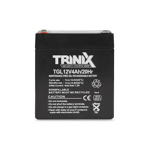 Аккумуляторная батарея гелевая 12В 4Ач Trinix TGL12V4Ah/20Hr GEL (44-00062) - фото 2