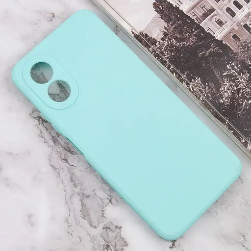 Силіконовий чохол Candy Full Camera для Oppo A38 / A18 Бірюзовий / Turquoise - фото 2