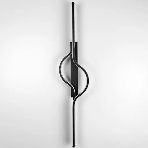 Настенный черный бра в волнообразном корпусе 80 см Line F Арт. WM33/800 - фото 1