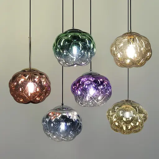 Подвес с фактурным стеклянным плафоном в золотом цвете | Line F | Арт. 0619/1 Gold - фото 6