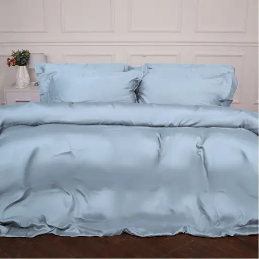 Простыня на резинке MirSon Tencel №04 Blue 180х190 см (2200009369896) - фото 2