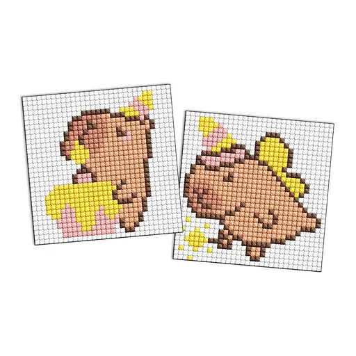 Алмазная мозаика Капибара веселится AMS1162 на самоклеящейся основе 9х9 см