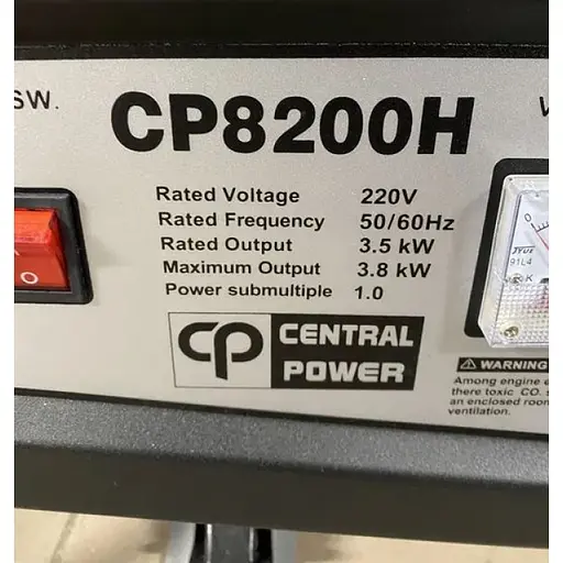 Генератор бензиновий Central Power CP8200H 3.8 кВт 1-фазний ручний стартер - фото 4