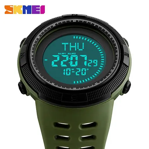 Годинник чоловічий спортивний з компасом Skmei 1254 Compass (Зелений) - фото 7