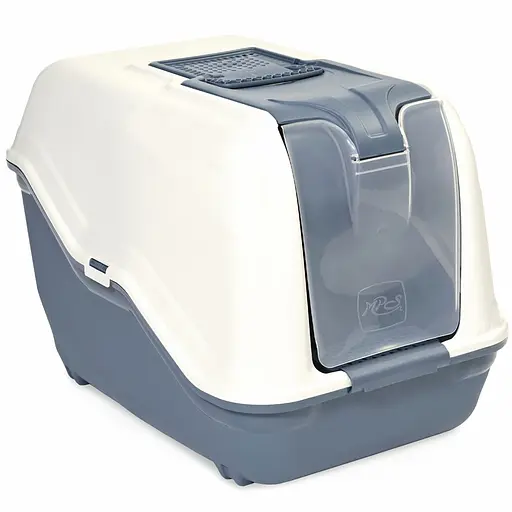 Туалет для кішки бокс з фільтром MPS Netta Close Dark Blue 51x39x40 см - фото 1