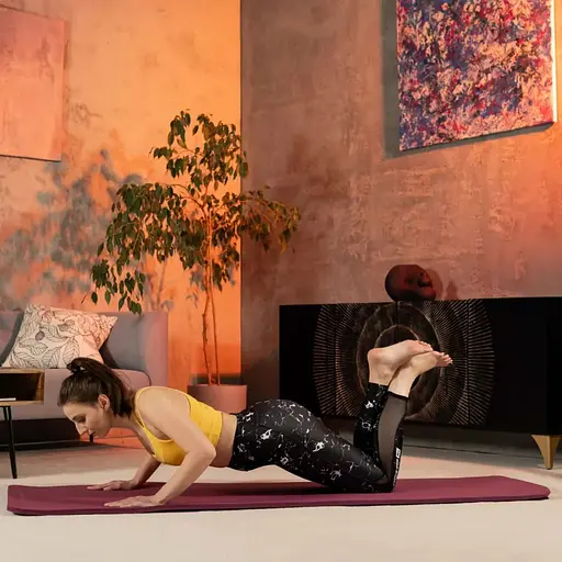 Коврик для йоги Hop-Sport HS-NB015GM NBR 1,5см ягодный - фото 9