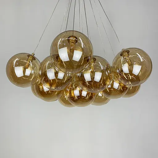 Люстра-пучок с янтарными плафонами Line.F MJ 142-650 AB+AM - фото 5