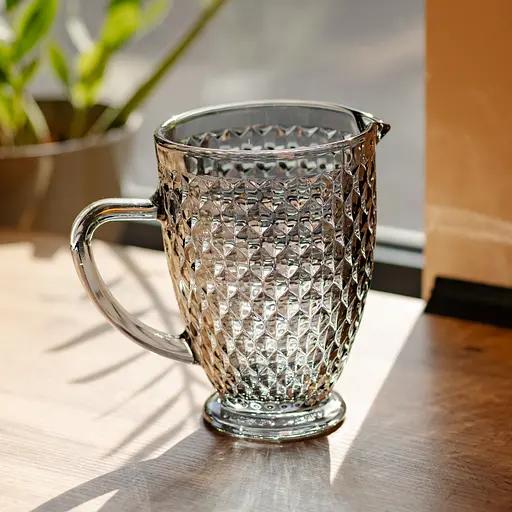 Кувшин для напитков стеклянный 1л HP-19-259 прозрачный кувшин для лимонадов соков воды - фото 3