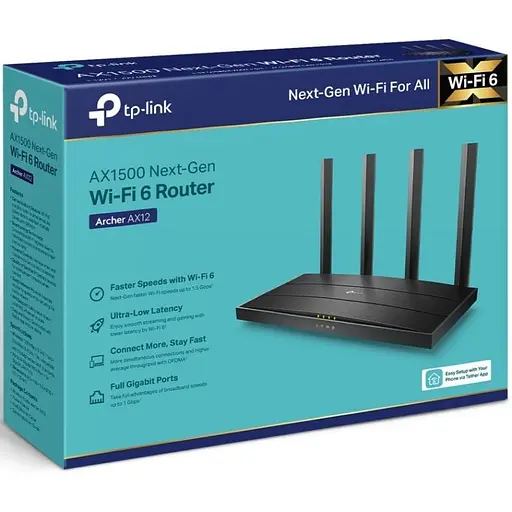 Маршрутизатор TP-LINK Archer AX12 AX1500 Wi-Fi 6 Wireless Gigabit Router - фото 4