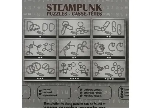 Набор головоломок Eureka Steampunk Puzzles синий 9 шт. (473207) - фото 2