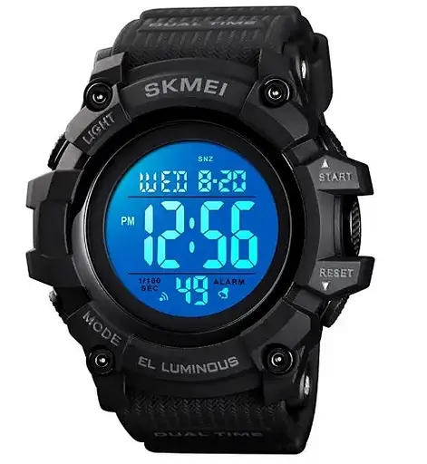 Мужские спортивные часы Skmei 1522 (Черные) - фото 7