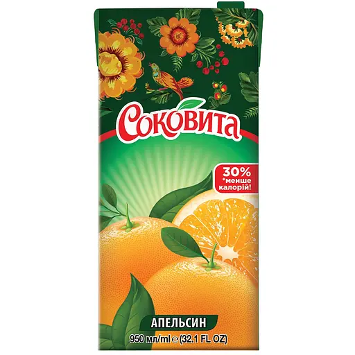 Напій Соковита апельсиновий 0.95 л - фото 1