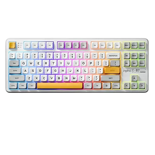 Клавіатура INPHIC K87 Black-Gold Switch White