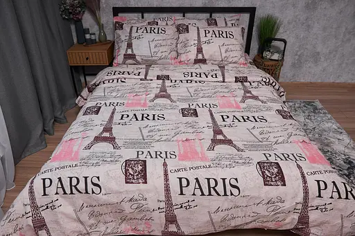 Комплект постельного белья Moon&Star Микросатин Premium Paris Souvenir полуторный 143х210 наволочки 2х70х70 - фото 4