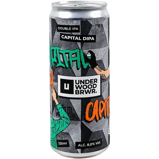 Пиво Underwood Brewery Double IPA Capital Dipa світле 8% 0.33 л з/б - фото 1